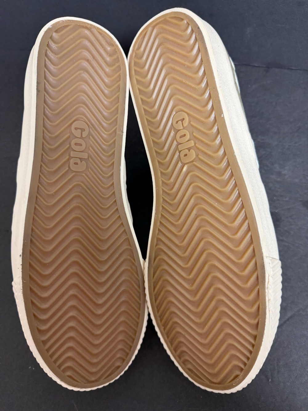 NEW Gola Women's Mark Cox Lace-Up Sneakers Off-White/Khaki SIZE 10 - Picture 9 of 13